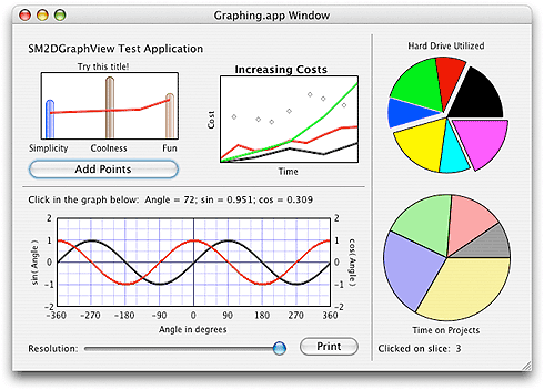 Test application screenshot